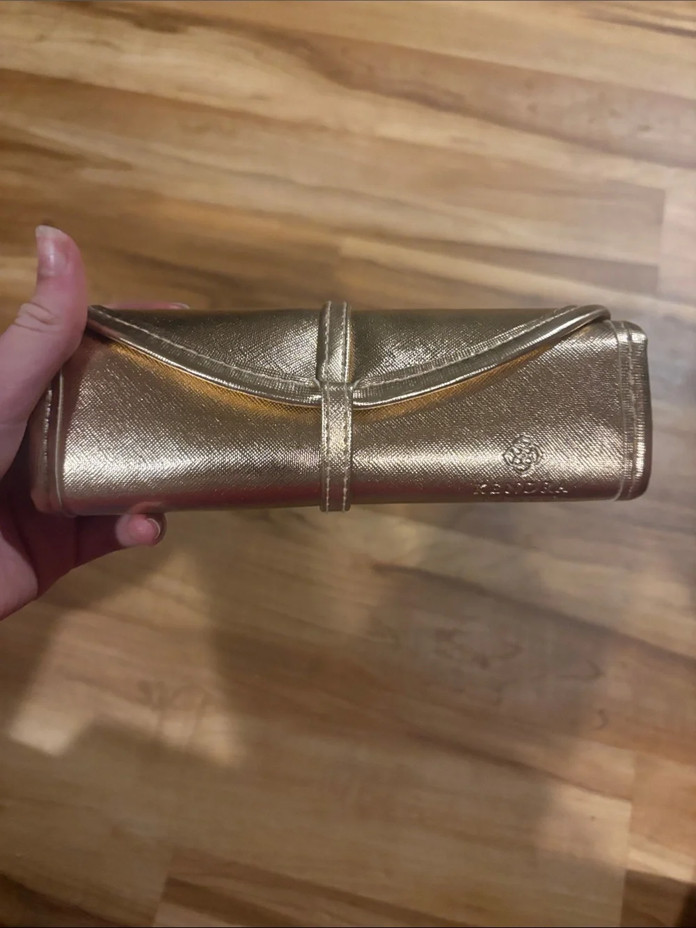 Kendra Scott Metallic Gold Phone Case Pouch